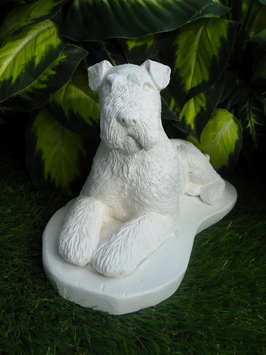 Airedale Concrete Statue 5-1/2 x 11"X 6-1/2" High